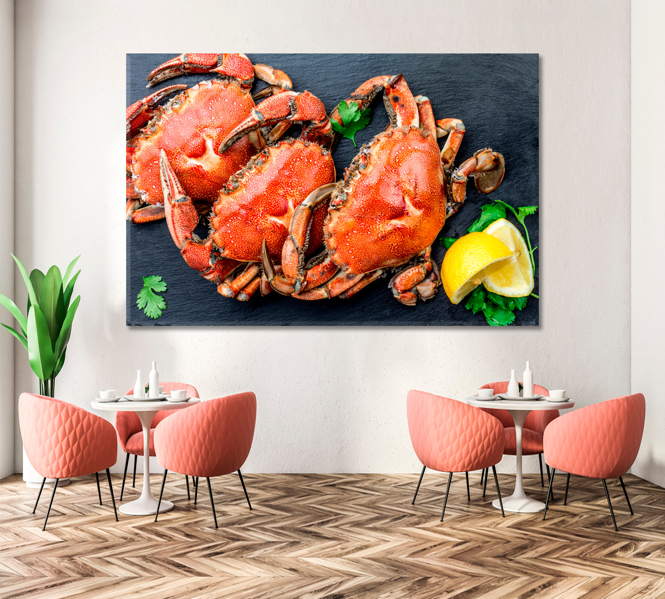 Crabs Canvas Print-Canvas Print-CetArt-1 Panel-24x16 inches-CetArt