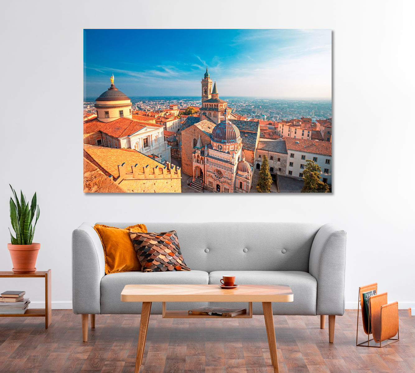 Old Town Citta Alta of Bergamo Italy Canvas Print-Canvas Print-CetArt-1 Panel-24x16 inches-CetArt