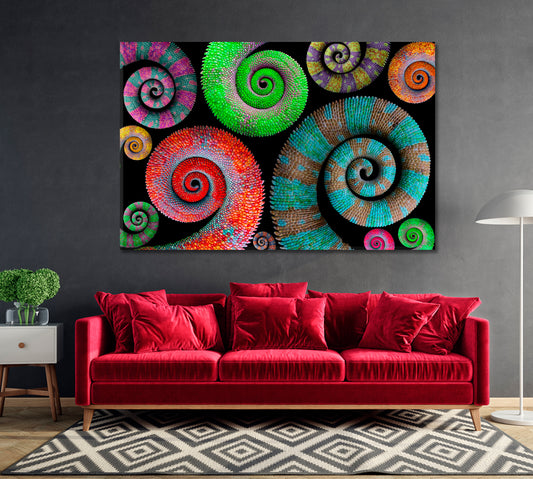 Colorful Chameleon Tails Canvas Print-Canvas Print-CetArt-1 Panel-24x16 inches-CetArt