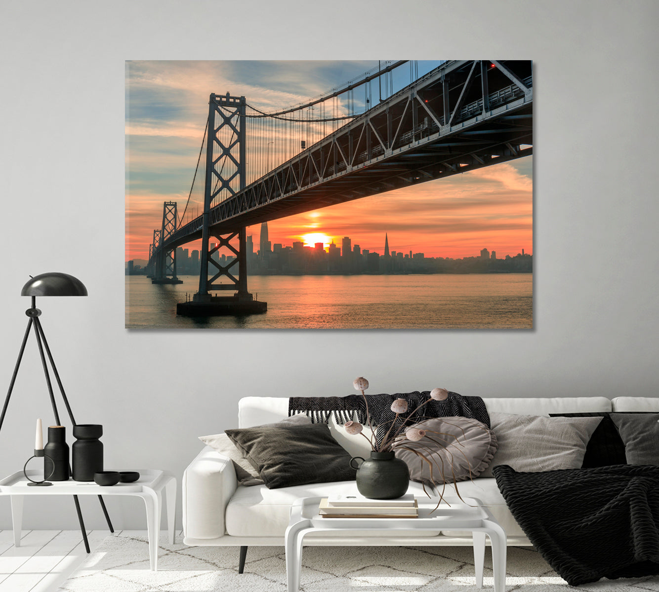 Golden Gate Bridge at Sunset San Francisco Canvas Print-Canvas Print-CetArt-1 Panel-24x16 inches-CetArt