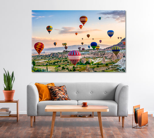 Colorful Balloon Festival in Cappadocia Turkey Canvas Print-Canvas Print-CetArt-1 Panel-24x16 inches-CetArt