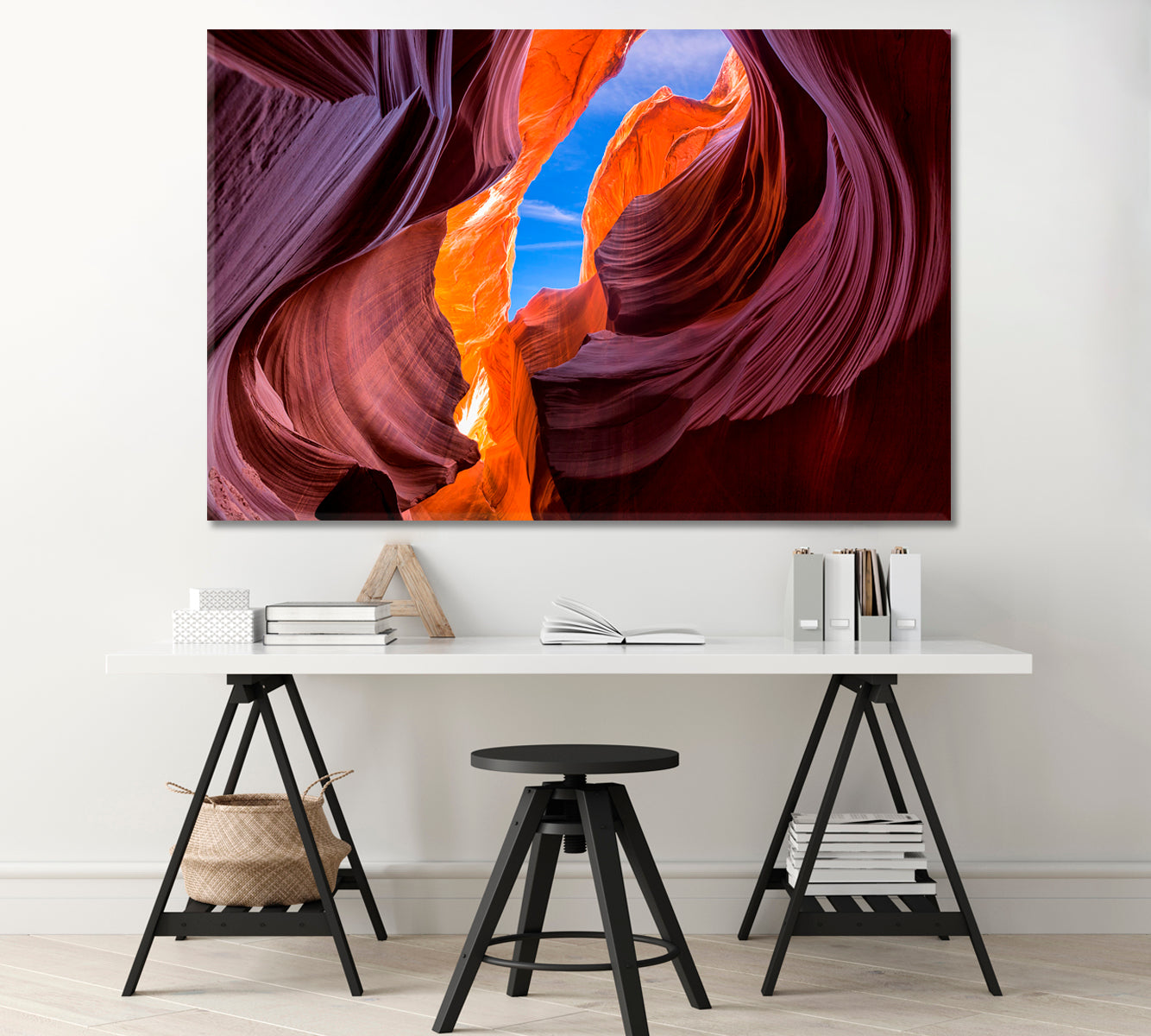 Wide Angle View of Amazing Canyon Antelope Arizona Canvas Print-Canvas Print-CetArt-1 Panel-24x16 inches-CetArt