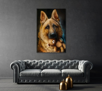 German Shepherd Canvas Print-Canvas Print-CetArt-1 panel-16x24 inches-CetArt