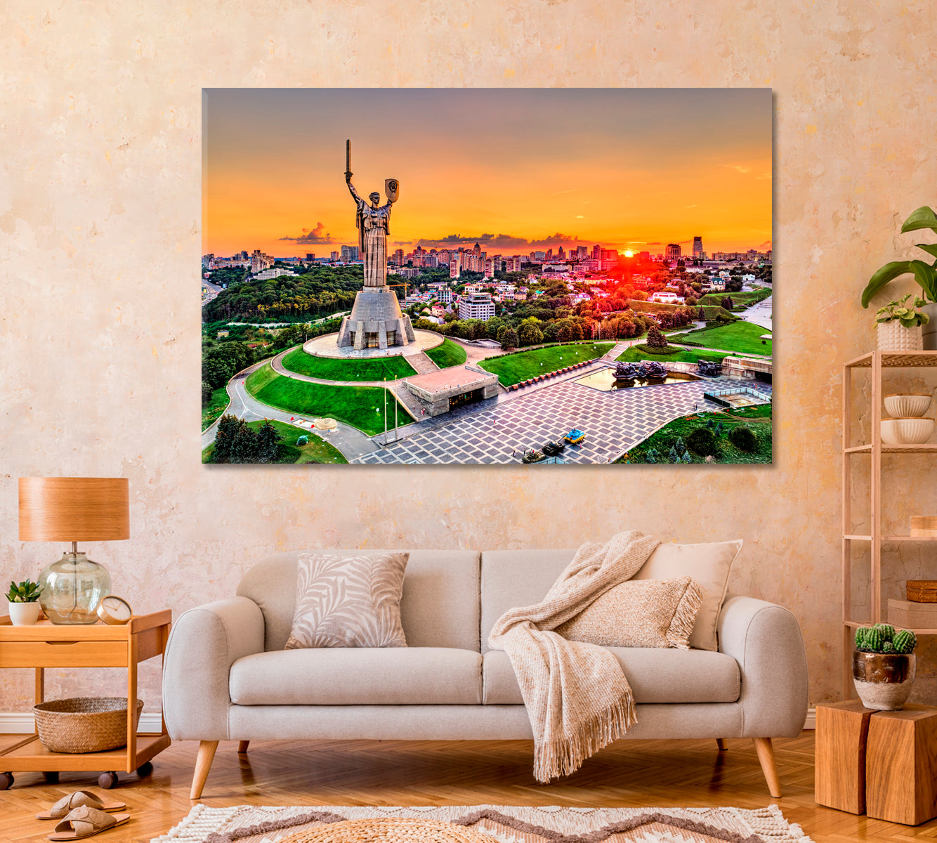 Motherland Monument and Second World War Museum Kiev Ukraine Canvas Print-Canvas Print-CetArt-1 Panel-24x16 inches-CetArt