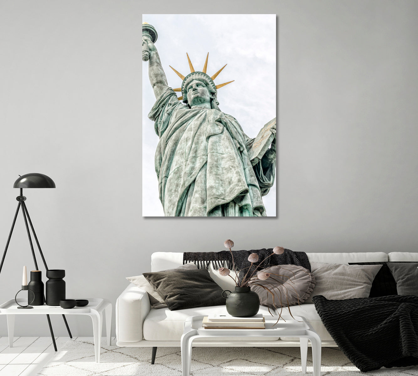 Statue of Liberty Paris Close Up Canvas Print-Canvas Print-CetArt-1 panel-16x24 inches-CetArt