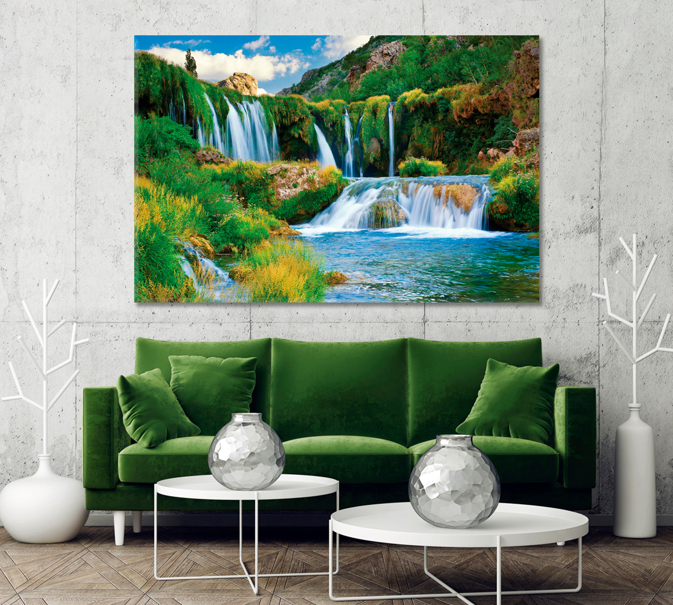 Waterfall Veliki Buk on River Zrmanja Croatia Canvas Print-Canvas Print-CetArt-1 Panel-24x16 inches-CetArt