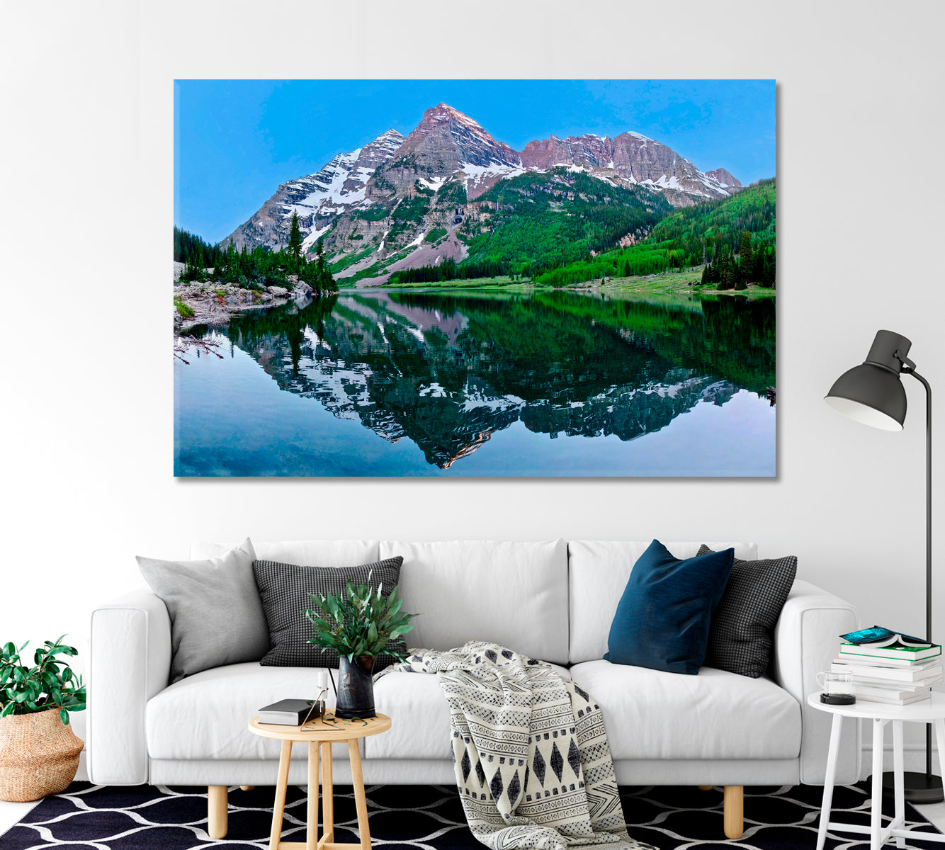 Maroon Bells USA Canvas Print-Canvas Print-CetArt-1 Panel-24x16 inches-CetArt