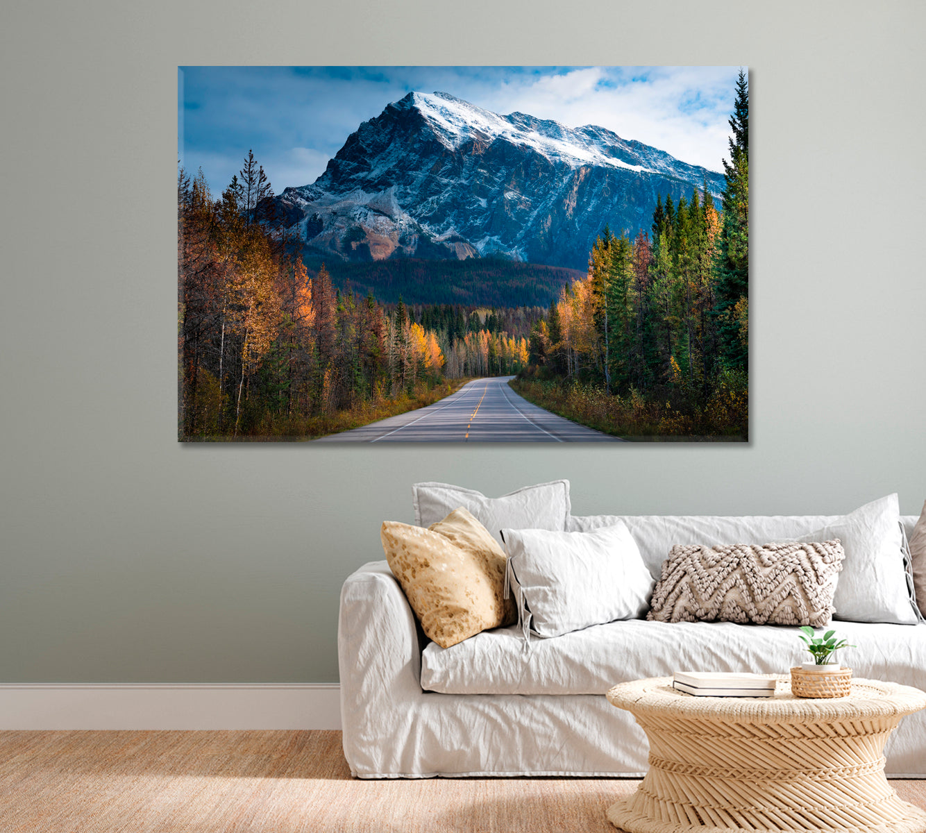 Road to Jasper National Park Canada Canvas Print-Canvas Print-CetArt-1 Panel-24x16 inches-CetArt