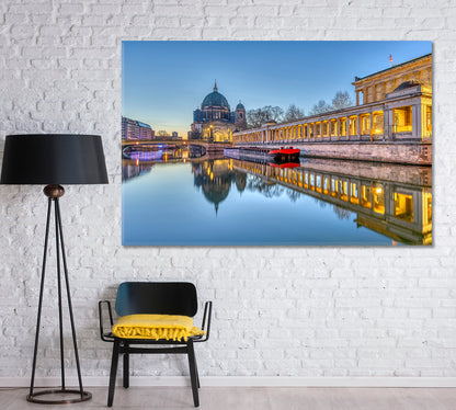 Berlin Cathedral on Museum Island and the Spree River Canvas Print-Canvas Print-CetArt-1 Panel-24x16 inches-CetArt