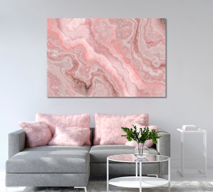 Abstract Pink Onyx Canvas Print-Artwork-CetArt-1 Panel-24x16 inches-CetArt