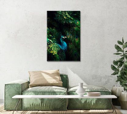 Abstract Peacock Canvas Print-Canvas Print-CetArt-1 panel-16x24 inches-CetArt