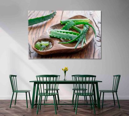 Aloe Fresh Leaves Canvas Print-Canvas Print-CetArt-1 Panel-24x16 inches-CetArt