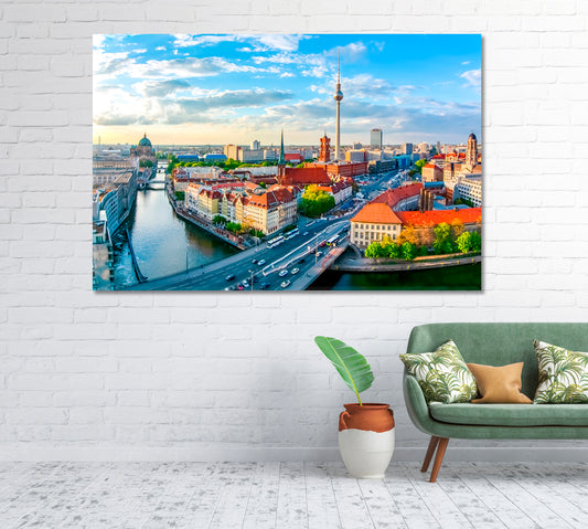 Berlin Cityscape Germany Canvas Print-Canvas Print-CetArt-1 Panel-24x16 inches-CetArt