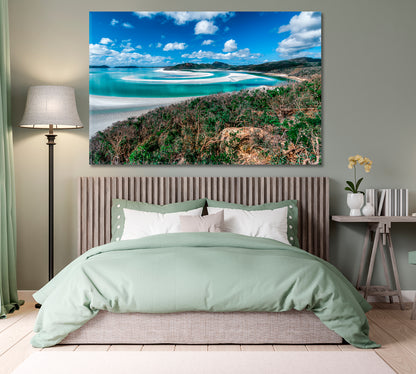 Australia Queensland Whitsunday Island Whitehaven Beach Canvas Print-Canvas Print-CetArt-1 Panel-24x16 inches-CetArt