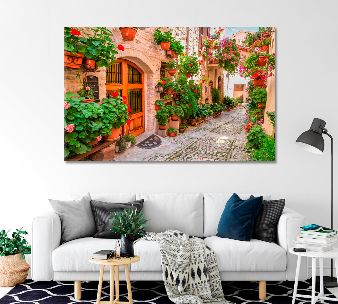 Old Streets of Spello in Umbria Italy Canvas Print-Canvas Print-CetArt-1 Panel-24x16 inches-CetArt