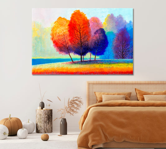 Beautiful Colorful Autumn Forest Canvas Print-Canvas Print-CetArt-1 Panel-24x16 inches-CetArt