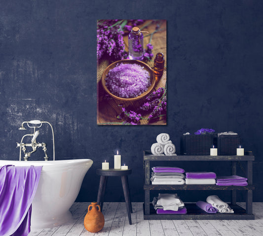 Lavender Oil and Salt Canvas Print-Canvas Print-CetArt-1 panel-16x24 inches-CetArt