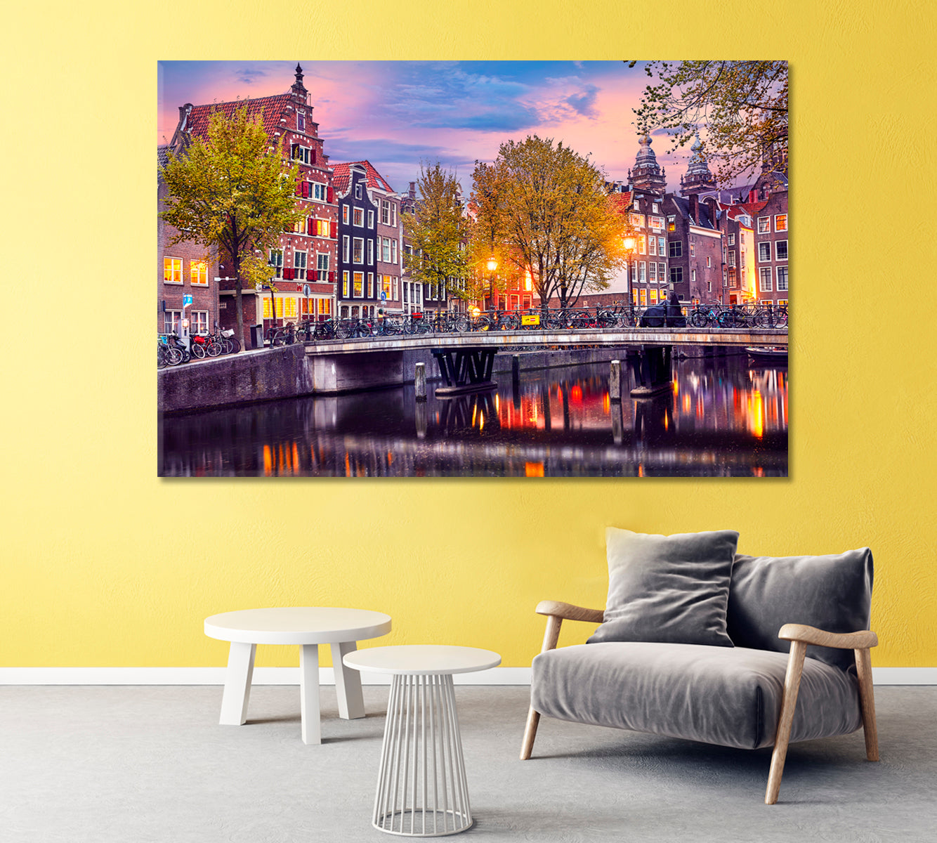 Red Light District Amsterdam Netherlands Canvas Print-Canvas Print-CetArt-1 Panel-24x16 inches-CetArt