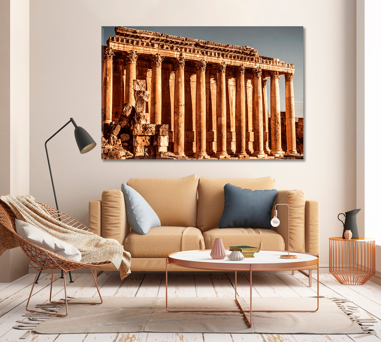 Temple of Jupiter Baalbek Lebanon Canvas Print-Canvas Print-CetArt-1 Panel-24x16 inches-CetArt