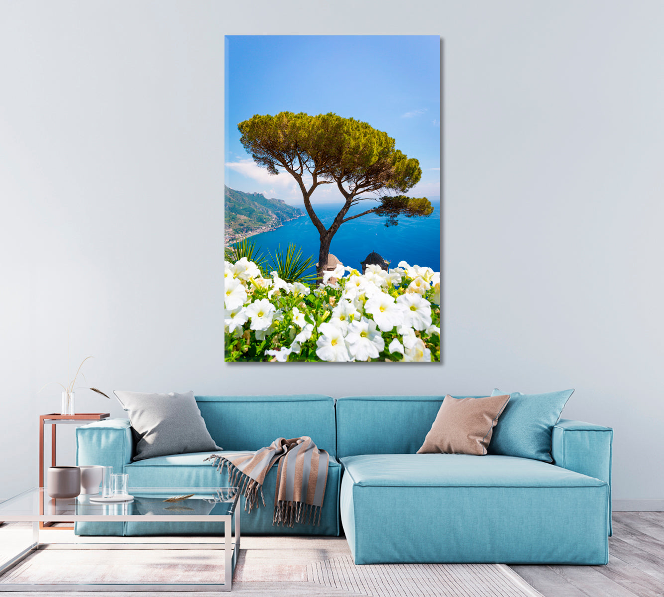 Amalfi Coast Ravello Villa Rufolo Canvas Print-Canvas Print-CetArt-1 panel-16x24 inches-CetArt