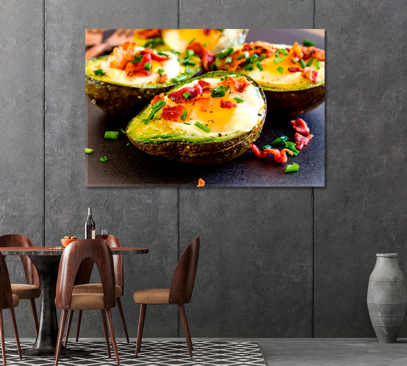 Baked Avocado with Eggs Canvas Print-Canvas Print-CetArt-1 Panel-24x16 inches-CetArt