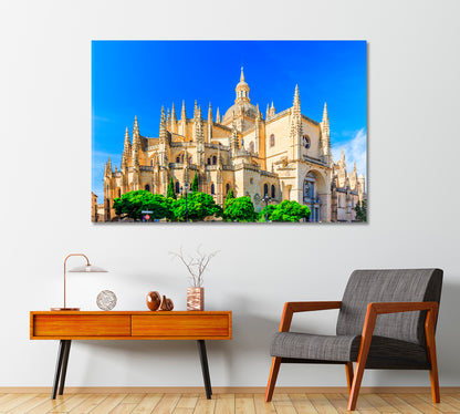 Cathedral de Santa Maria de Segovia Spain Canvas Print-Canvas Print-CetArt-1 Panel-24x16 inches-CetArt