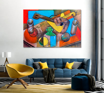 Cubism Still Life Painting Canvas Print-Canvas Print-CetArt-1 Panel-24x16 inches-CetArt