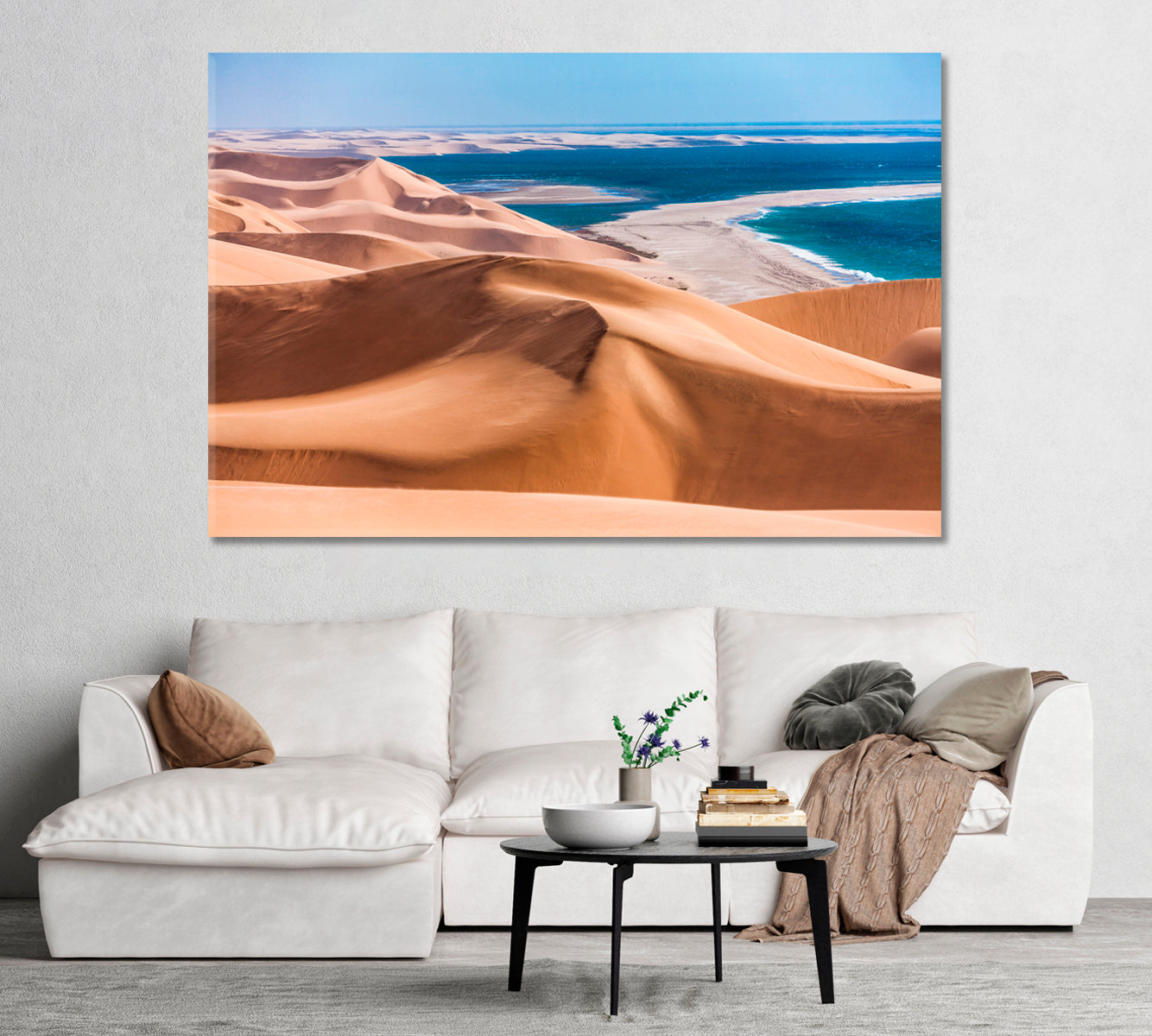 Namib Desert along Side the Atlantic Ocean Canvas Print-Canvas Print-CetArt-1 Panel-24x16 inches-CetArt