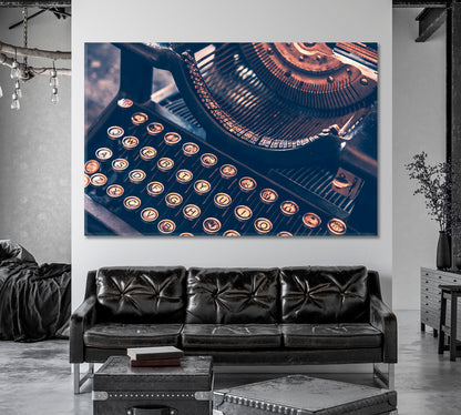 Vintage Typewriter Canvas Print-Canvas Print-CetArt-1 Panel-24x16 inches-CetArt