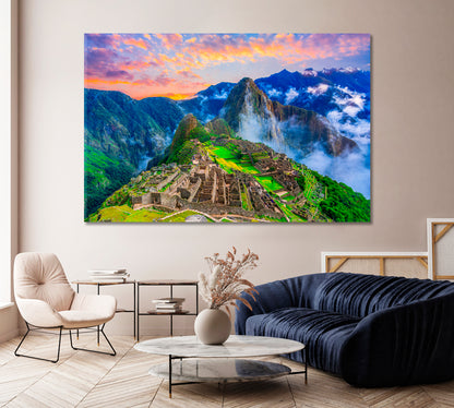 Machu Picchu Peru Canvas Print-Canvas Print-CetArt-1 Panel-24x16 inches-CetArt