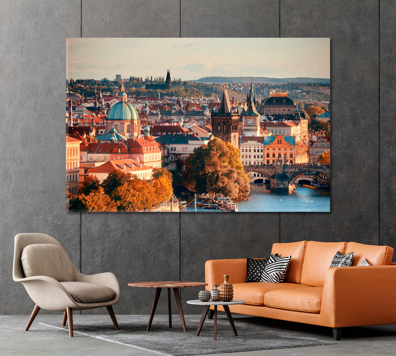 Historical Buildings of Prague Czech Republic Canvas Print-Canvas Print-CetArt-1 Panel-24x16 inches-CetArt