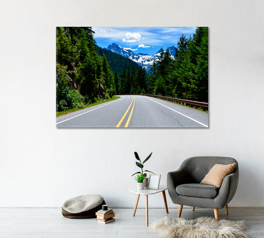 Road to North Cascades National Park Washington State Canvas Print-Canvas Print-CetArt-1 Panel-24x16 inches-CetArt