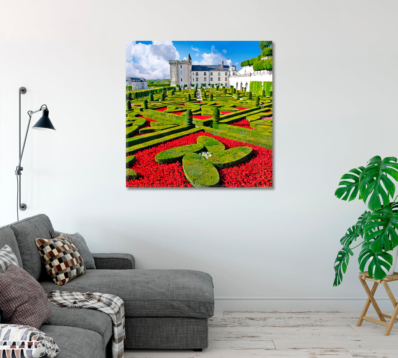 Beautiful Villandry Castle Loire Valley France Canvas Print-Canvas Print-CetArt-1 panel-12x12 inches-CetArt