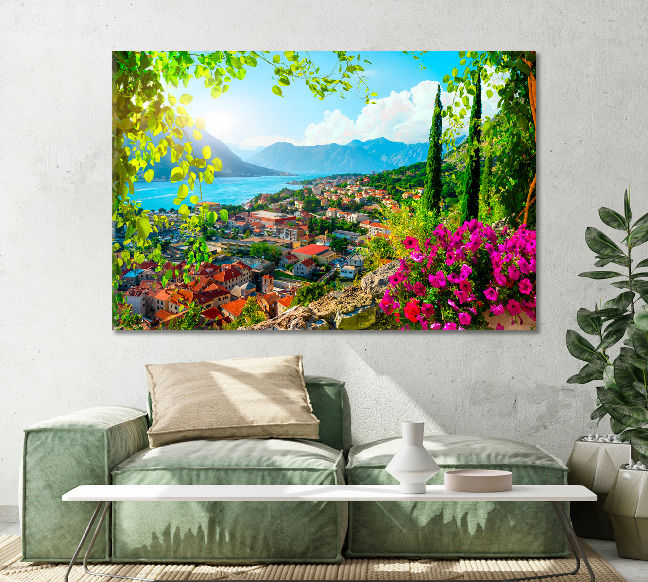 Boka Kotor Bay Montenegro Canvas Print-Canvas Print-CetArt-1 Panel-24x16 inches-CetArt