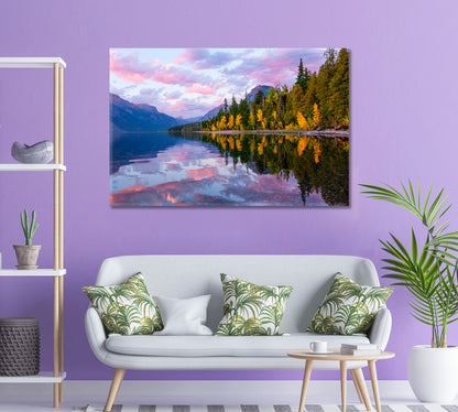 Lake McDonald at Sunset Glacier National Park Canvas Print-Canvas Print-CetArt-1 Panel-24x16 inches-CetArt