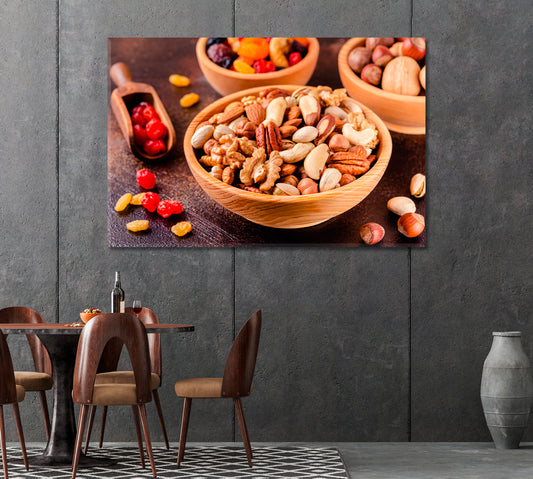 Nuts and Dried Fruit Canvas Print-Canvas Print-CetArt-1 Panel-24x16 inches-CetArt