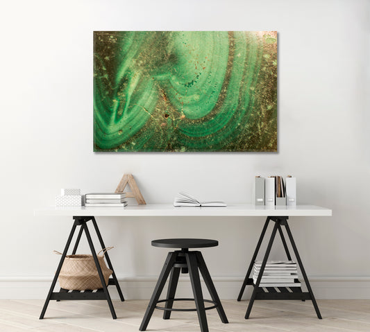 Abstract Magical Green Marble Stone Canvas Print-Canvas Print-CetArt-1 Panel-24x16 inches-CetArt