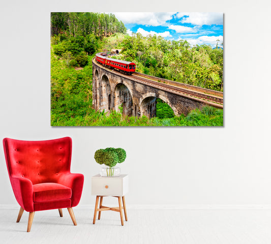 Railway Bridge of Nine Arches Sri Lanka Canvas Print-Canvas Print-CetArt-1 Panel-24x16 inches-CetArt