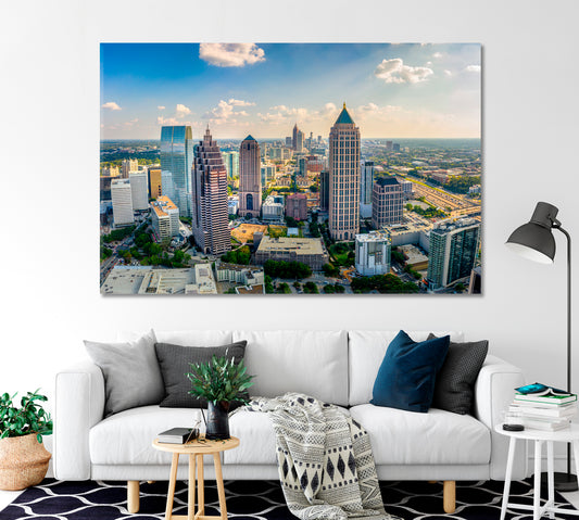 Atlanta Downtown Georgia USA Canvas Print-Canvas Print-CetArt-1 Panel-24x16 inches-CetArt