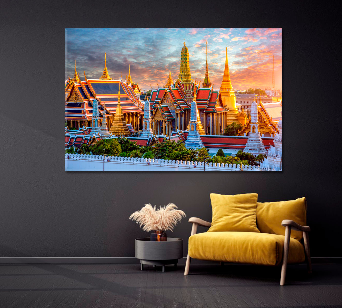 Temple of the Emerald Buddha Bangkok Thailand Canvas Print-Canvas Print-CetArt-1 Panel-24x16 inches-CetArt