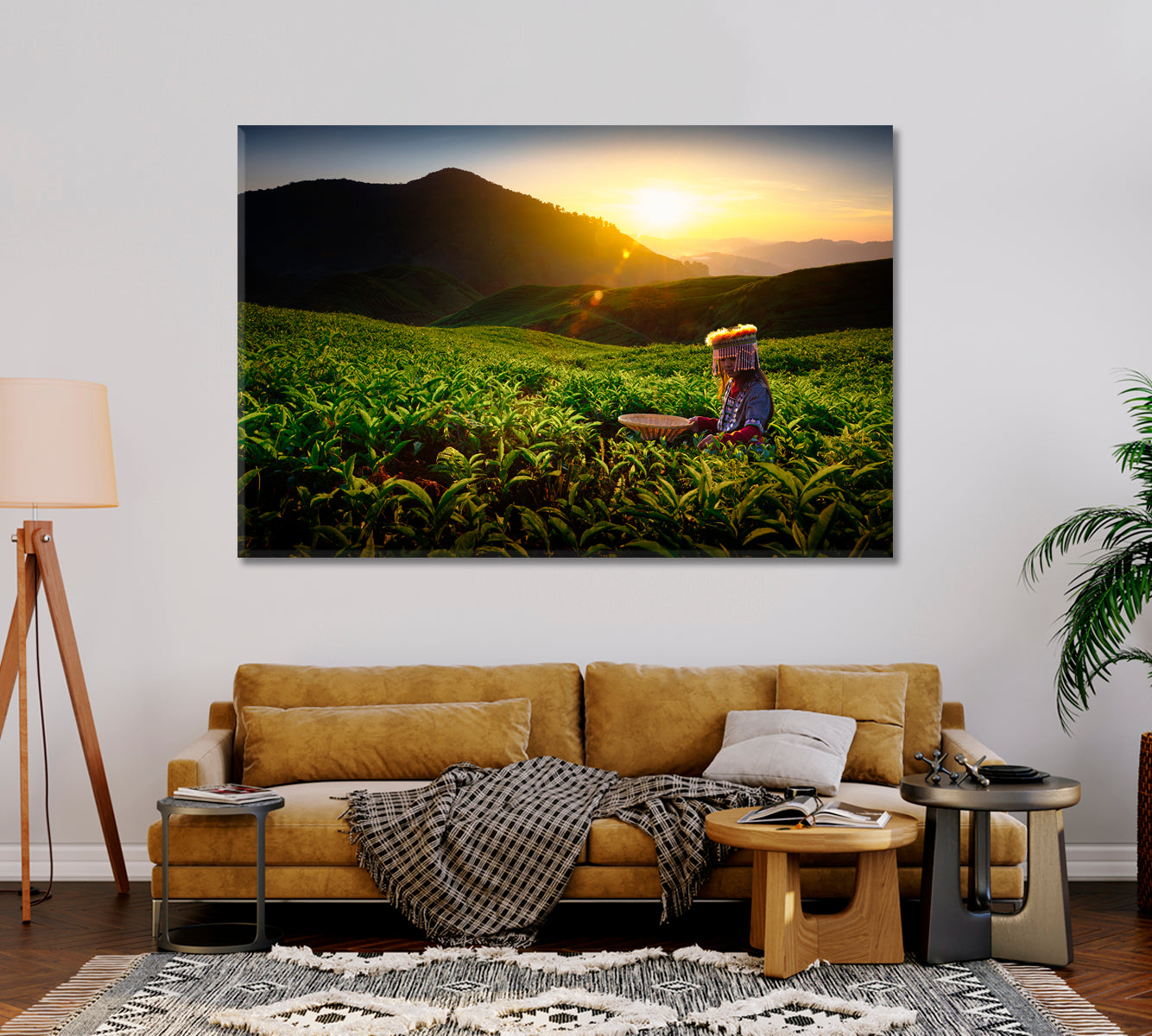 Sungei Palas Tea Garden Malaysia Canvas Print-Canvas Print-CetArt-1 Panel-24x16 inches-CetArt