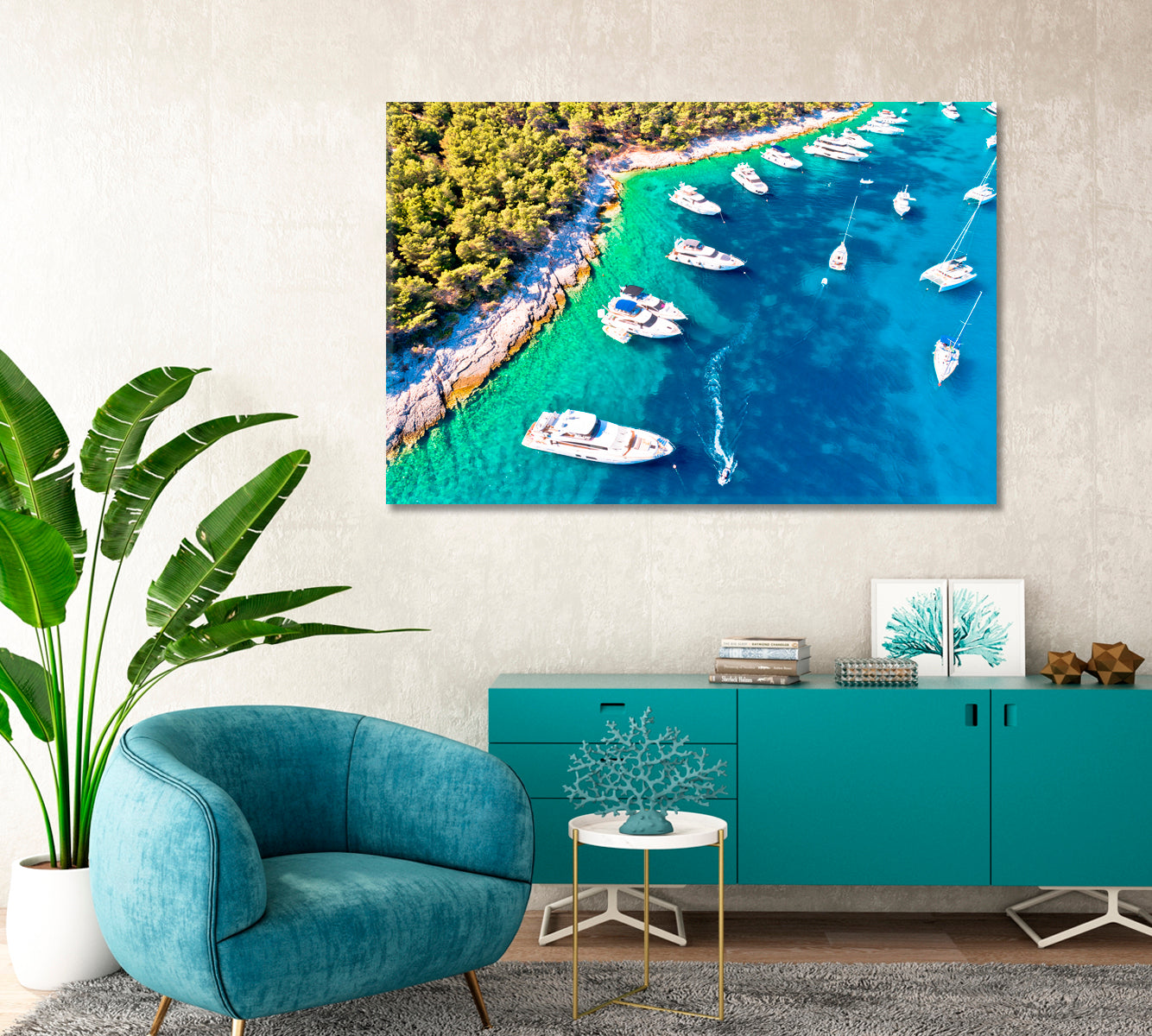 Yachting Cove on Pakleni Otoci Islands Croatia Canvas Print-Canvas Print-CetArt-1 Panel-24x16 inches-CetArt
