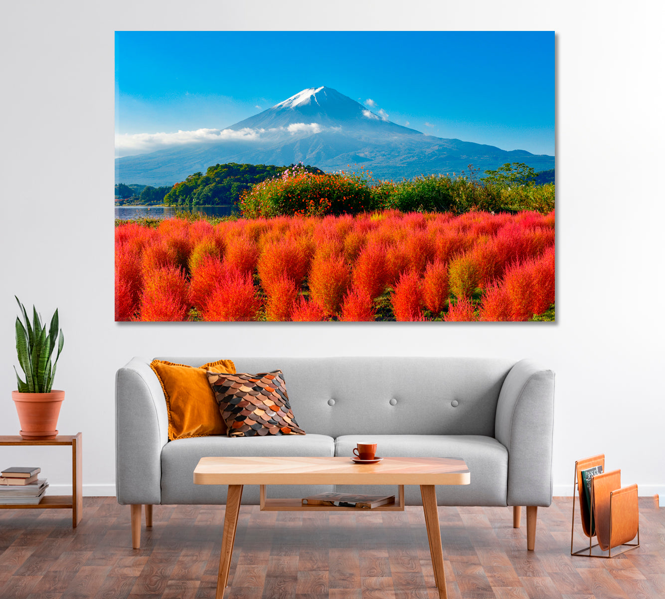 Mount Fuji in Autumn Canvas Print-Canvas Print-CetArt-1 Panel-24x16 inches-CetArt