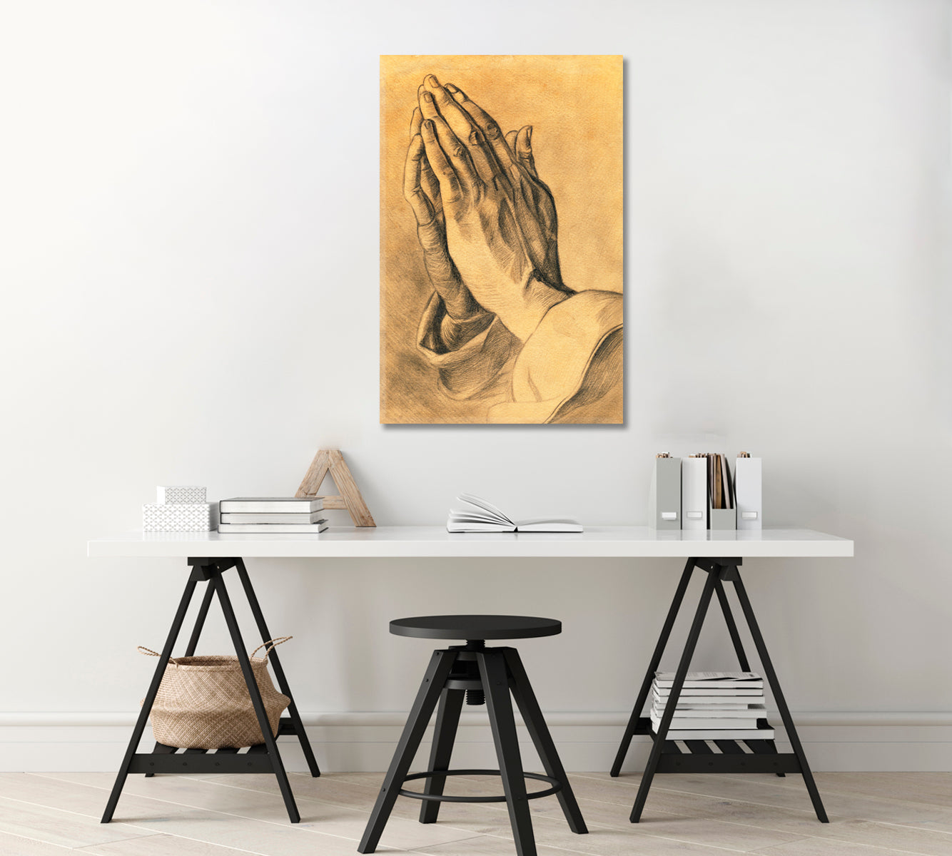Praying Hands Canvas Print-Canvas Print-CetArt-1 panel-16x24 inches-CetArt