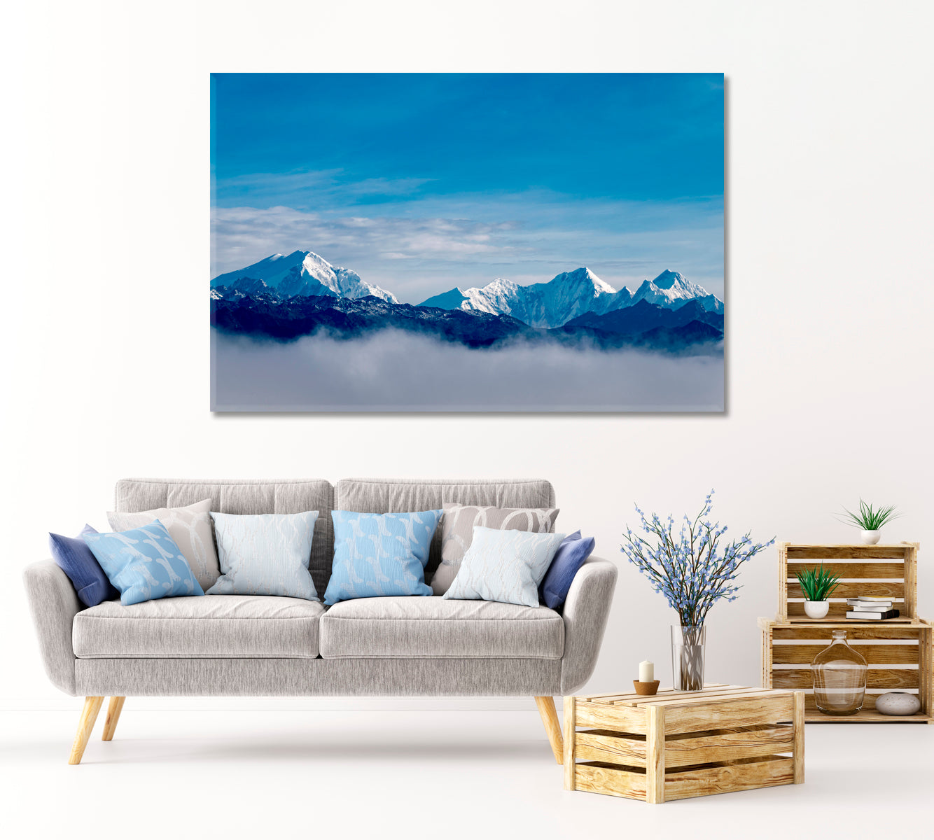 Himalayas Mountains Landscape Canvas Print-Canvas Print-CetArt-1 Panel-24x16 inches-CetArt