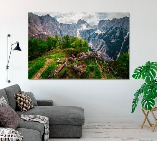 Mountain Landscape Canvas Print-Canvas Print-CetArt-1 Panel-24x16 inches-CetArt