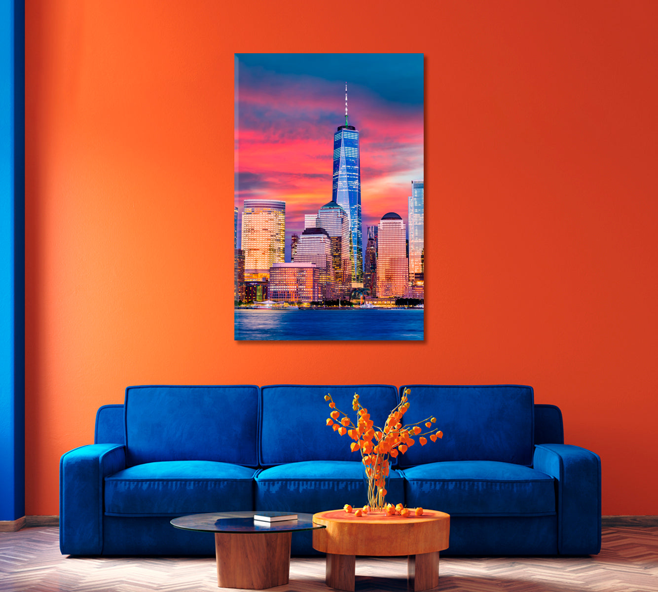 New York Lower Manhattan Skyline United States of America Canvas Print-Canvas Print-CetArt-1 panel-16x24 inches-CetArt