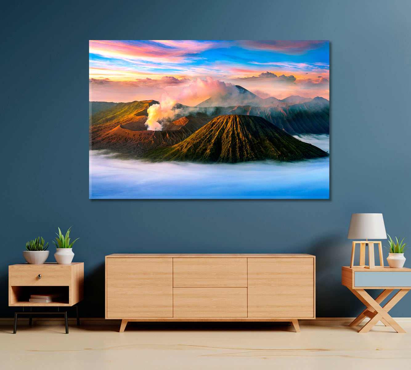 Bromo Volcano Tengger Semeru National Park Java Indonesia Canvas Print-Canvas Print-CetArt-1 Panel-24x16 inches-CetArt