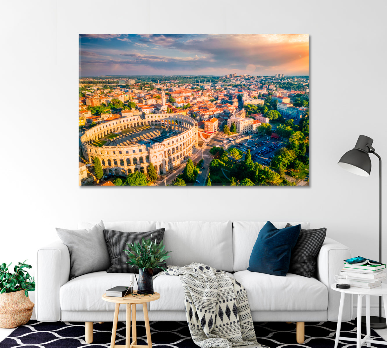 Arena Pula Roman Amphitheatre in Croatia Canvas Print-Canvas Print-CetArt-1 Panel-24x16 inches-CetArt