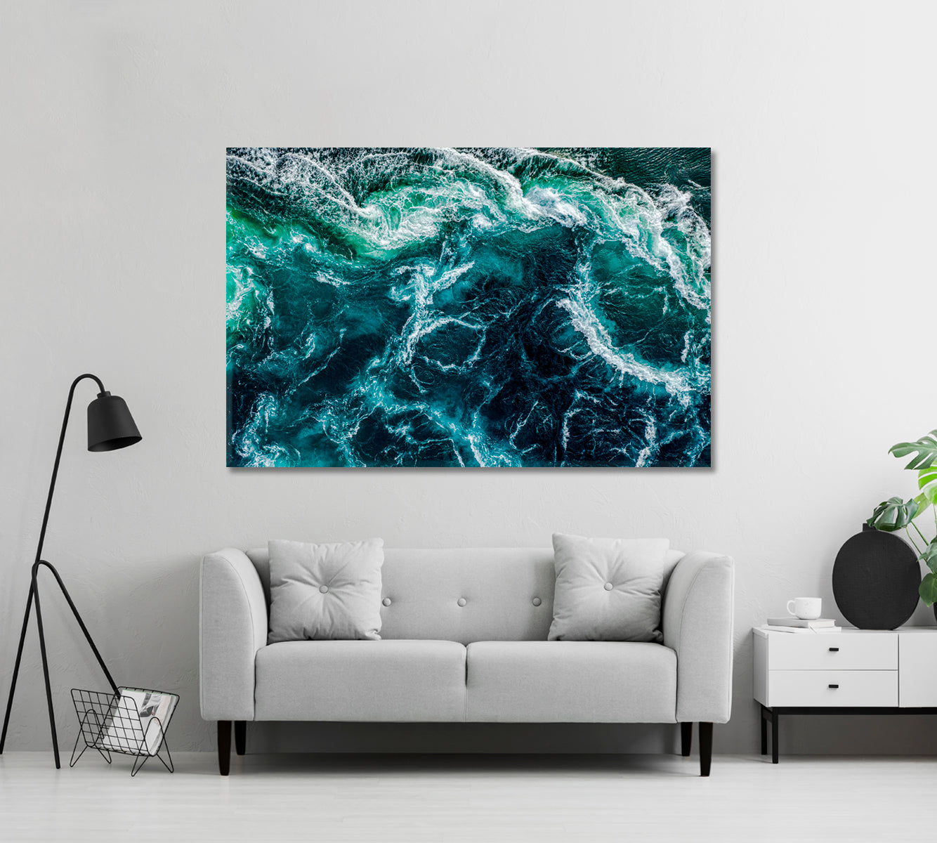 Stormy Sea Norway Canvas Print-Canvas Print-CetArt-1 Panel-24x16 inches-CetArt